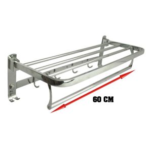 N021 – 9803 Towel Shelf with 8 Hooks,50CM