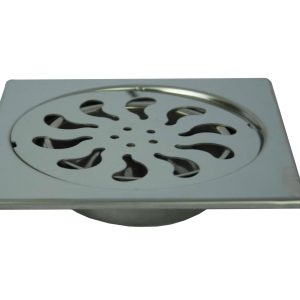 N150  D2015 Floor Strainer 20cm Square – Polish