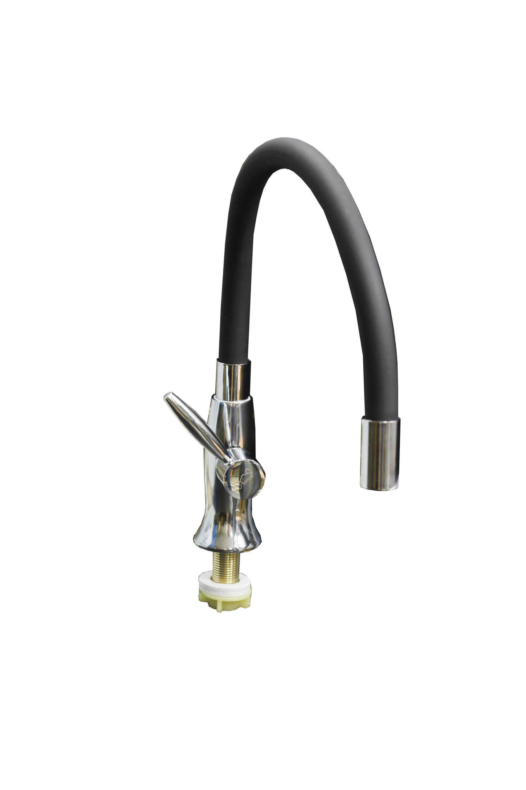 KS9022 ( Black and silver Long Neck Kitchen Tap )
