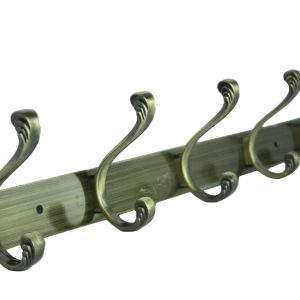 N043 - AB ( C027) – 5 Hooks , Double Antique Brass