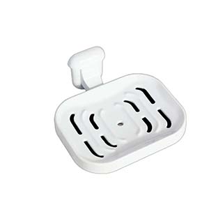 N080 AB-WHITE PLASTIC SOAP HOLDER