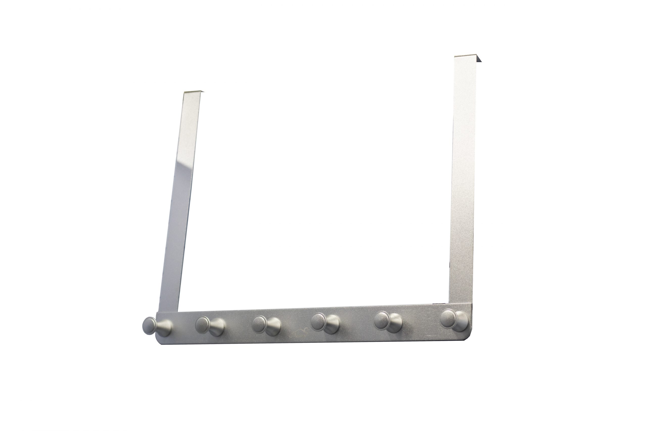 N222 – 6 Hook for Glass-Shower Cubicles , Silver Aluminum